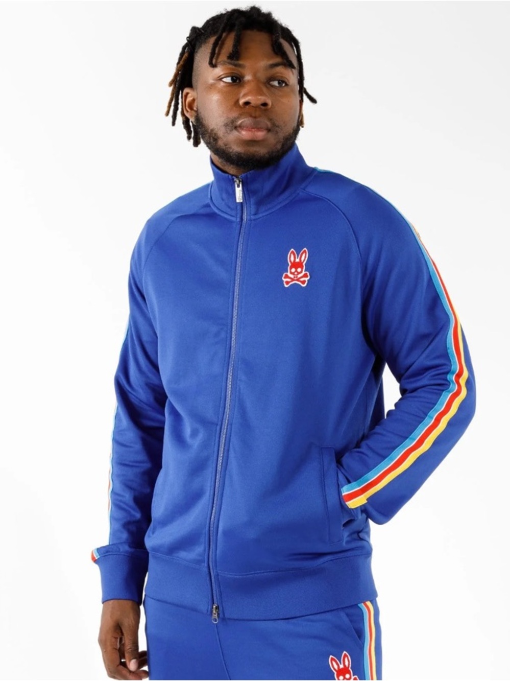 Psycho bunny Alston stitched logo track jacket size large